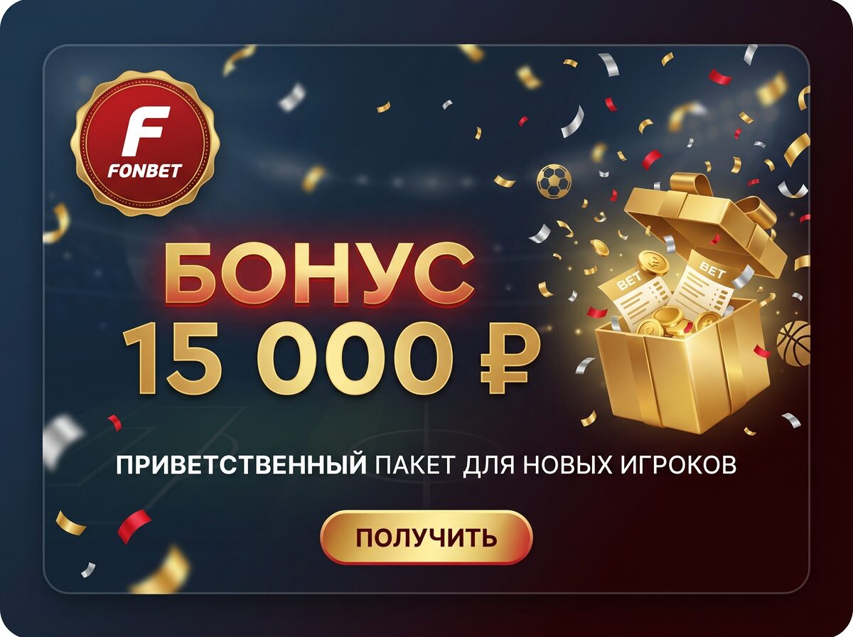 Приветственный бонус фрибет 15000 рублей